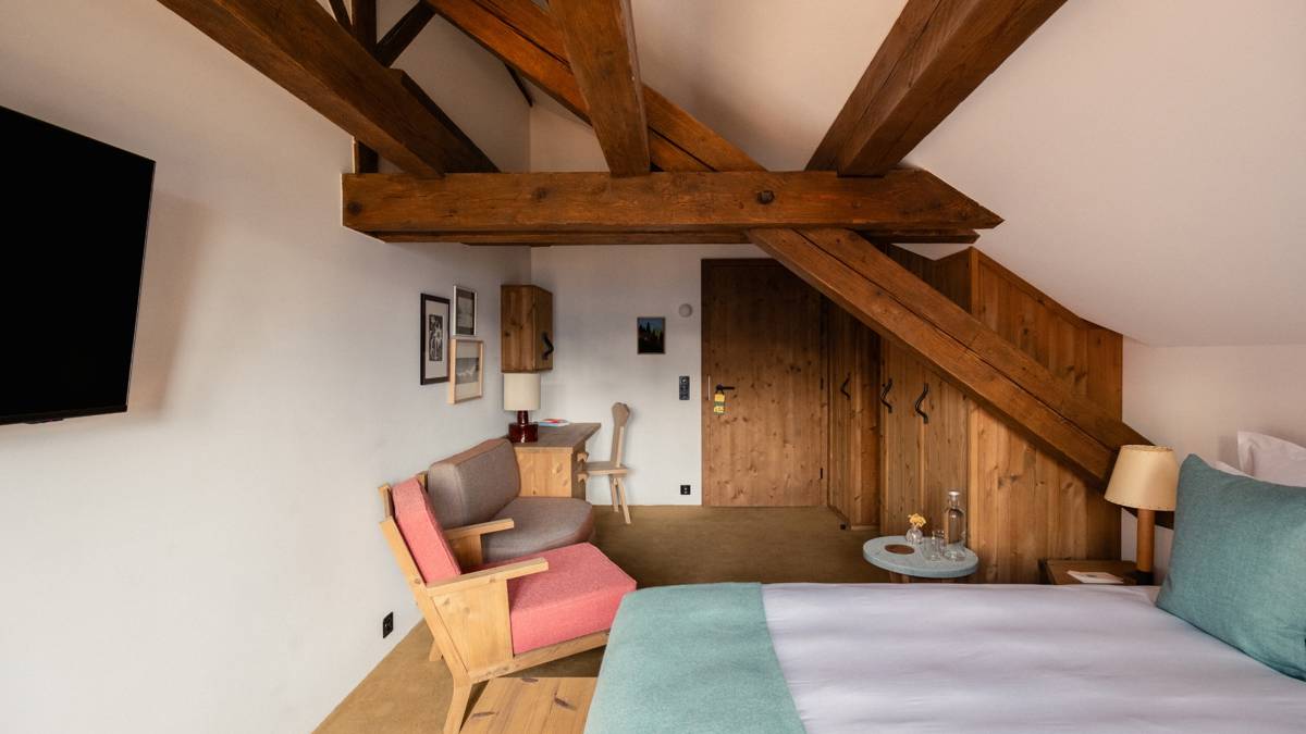Habitación superior ático con vista a Jungfrau