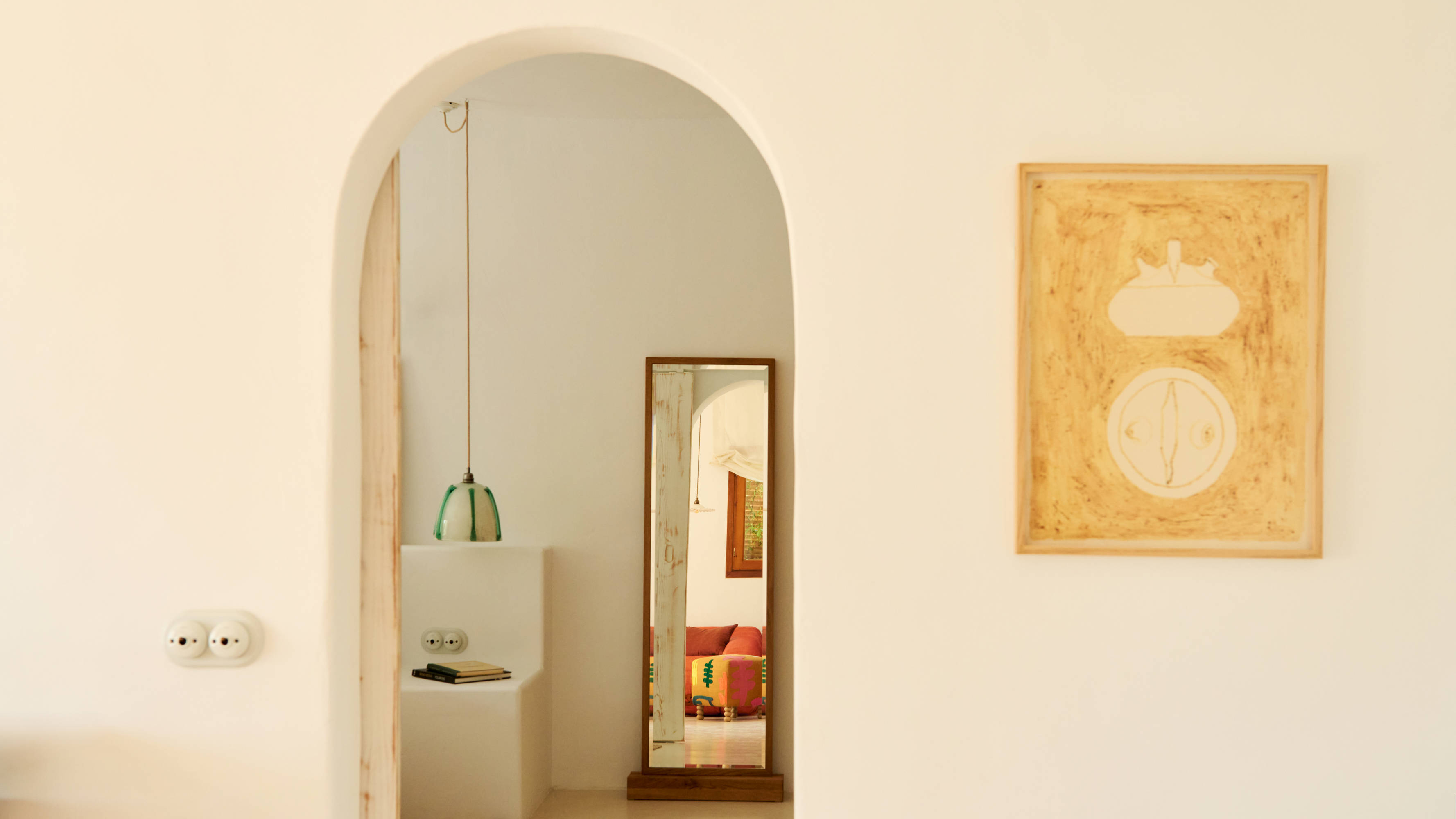 decoración del salón de la Suite Petunia en el Hotel Petunia Ibiza