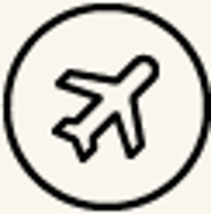 An "AIRPLANE" icon is elegantly displayed in black against a white background.