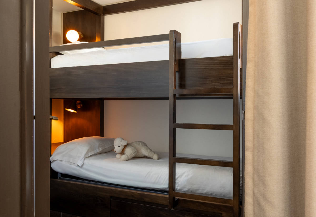 Lits superposés dans la chambre Confort à Val Thorens.