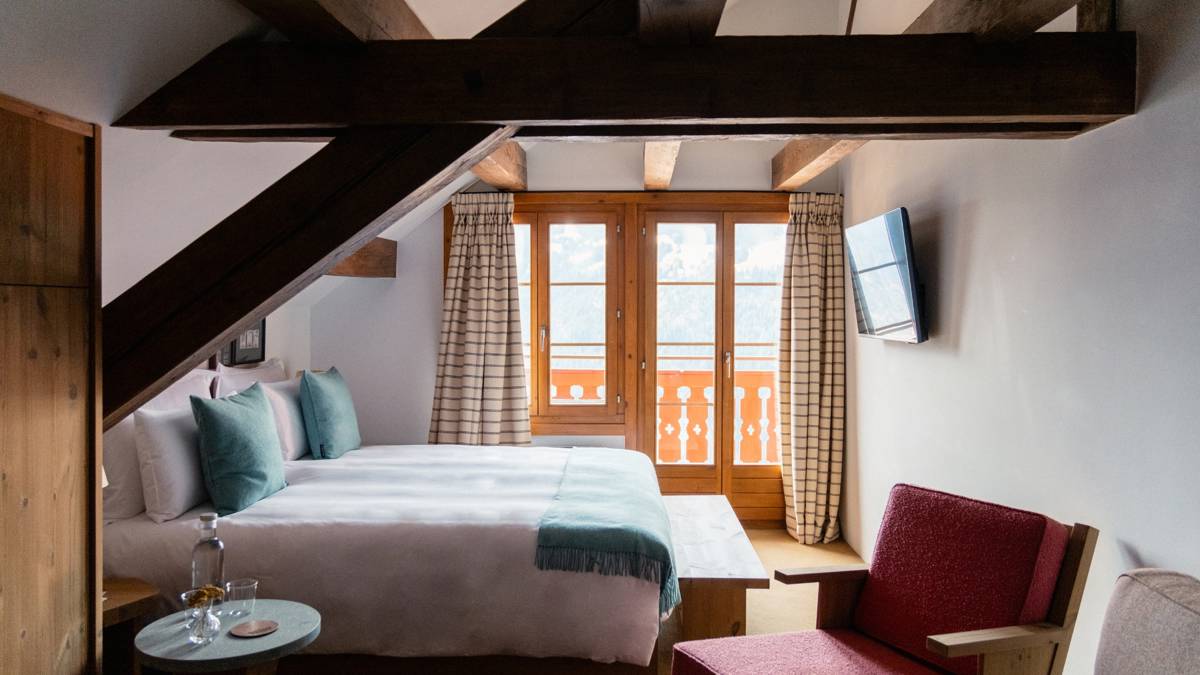 Habitación superior ático con vista a Jungfrau