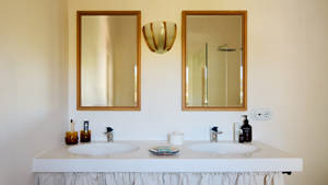 Bathroom of the suite at Hotel Petunia Ibiza